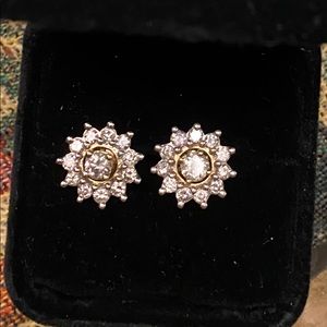 ELEGANT 3/4 CT DIAMOND EARRINGS REMOVABLE POST